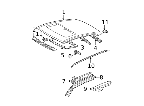 Roof & Components for 2002 Toyota Camry #0
