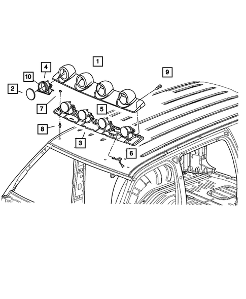Lamps - Front, Rear and Courtesy for 2007 Jeep Liberty #4