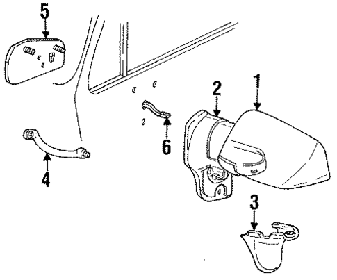 Outside Mirrors for 1990 Chevrolet V3500 #4