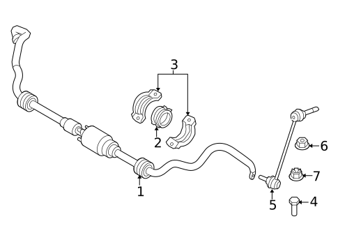 Stabilizer Bar & Components for 2017 BMW X5 #1