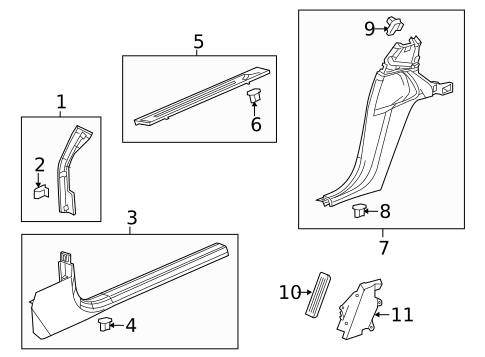 Interior Trim - Pillars for 2015 Chevrolet Corvette #0
