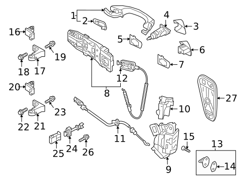 Lock & Hardware for 2023 Volkswagen Atlas #5