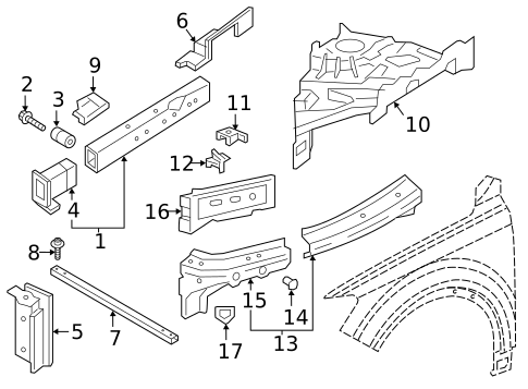 Structural Components & Rails for 2025 Audi SQ7 #2