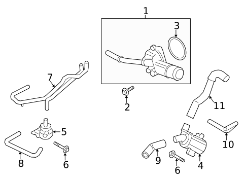 Hoses & Pipes for 2017 Ford Fusion #0