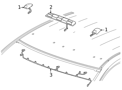 Roof Lamps for 2023 Chevrolet Silverado 2500 HD #1