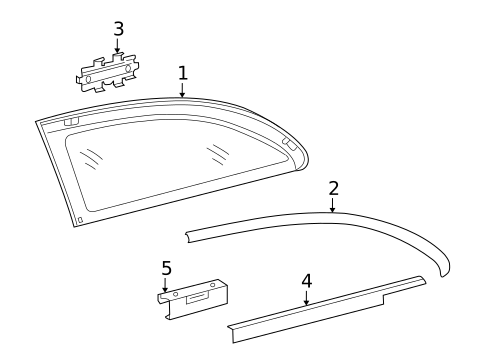 Glass & Hardware for 2002 Mercedes-Benz C230 #0