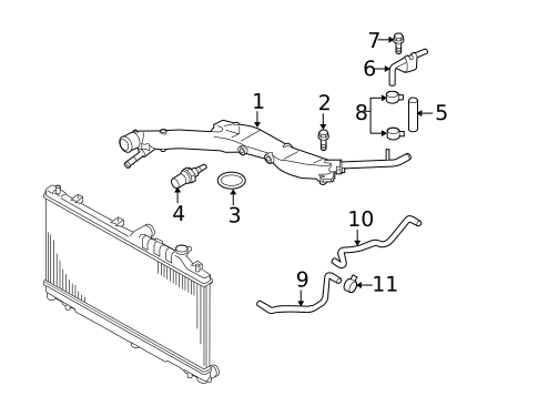 Hoses & Pipes for 2011 Subaru Legacy #1