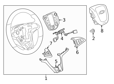 Steering Wheel & Trim for 2016 Chevrolet Sonic #1