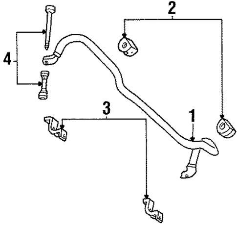 Stabilizer Bar & Components for 1999 Lincoln Navigator #1