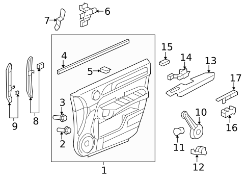 Interior Trim - Front Door for 2007 Honda CR-V #0