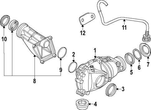 Carrier & Front Axles for 2013 BMW X5 #0