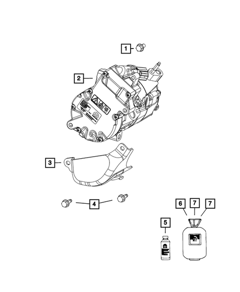 Air Conditioner Compressor and Mounting for 2024 Jeep Wrangler #0