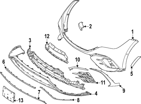 Bumper & Components - Front for 2024 Mercedes-Benz EQE AMG® #0