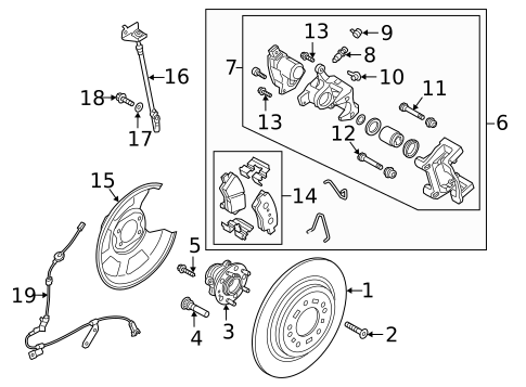 Brake Components for 2020 Hyundai Tucson #1