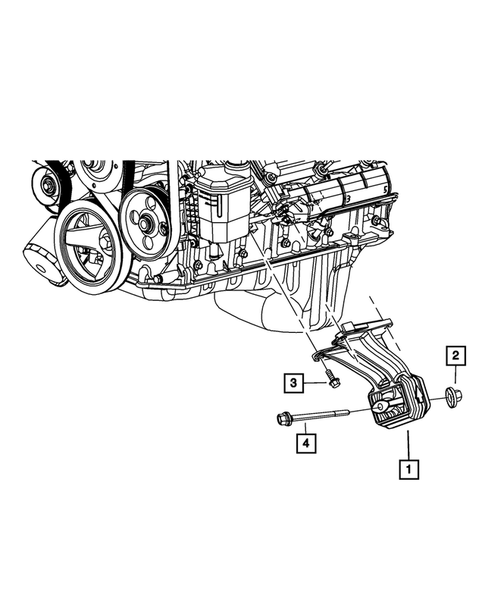Engine Mounting for 2008 Dodge Nitro #1