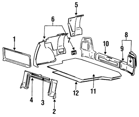 Trunk Trim for 1992 Hyundai Elantra #0