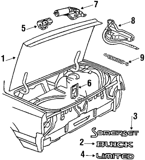 Lid & Components for 1986 Buick Skylark #0