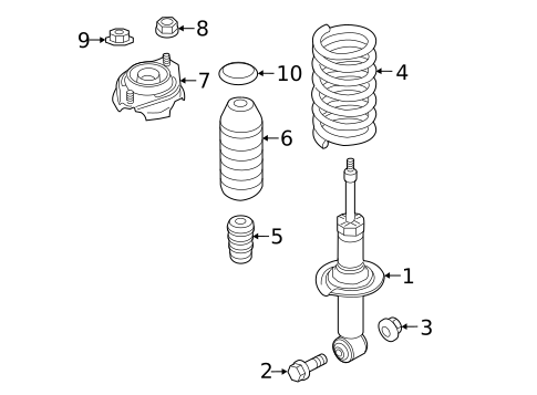 Struts & Components for 2023 Subaru Crosstrek #1
