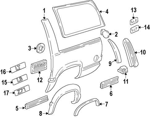 Quarter Panel & Components for 1999 Chevrolet Tahoe #0