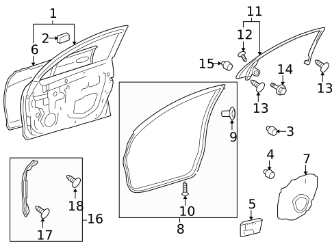 Door & Components for 2007 Lexus GS450h #0