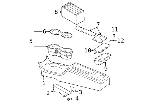Center Console for 2005 Volkswagen Passat #1