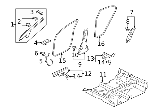 Interior Trim - Pillars for 2006 Honda Civic #1