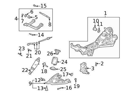 Rear Suspension for 2007 Buick Rendezvous #0