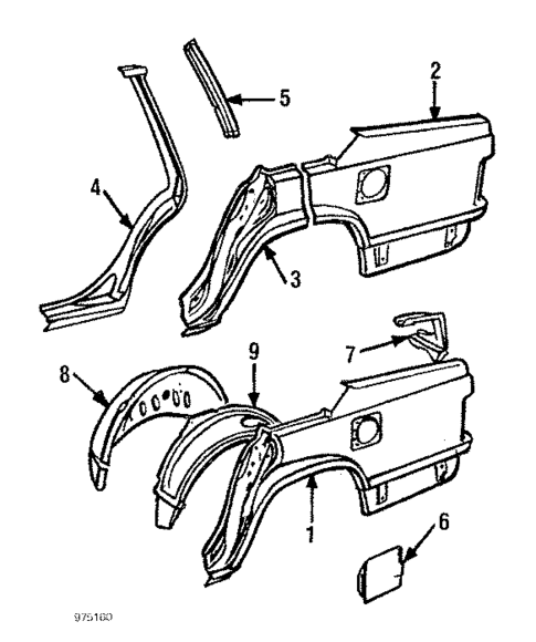 Quarter Panel for 1989 Volvo 740 #1