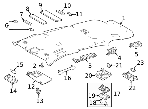 Interior Trim - Roof for 2018 Toyota RAV4 #1
