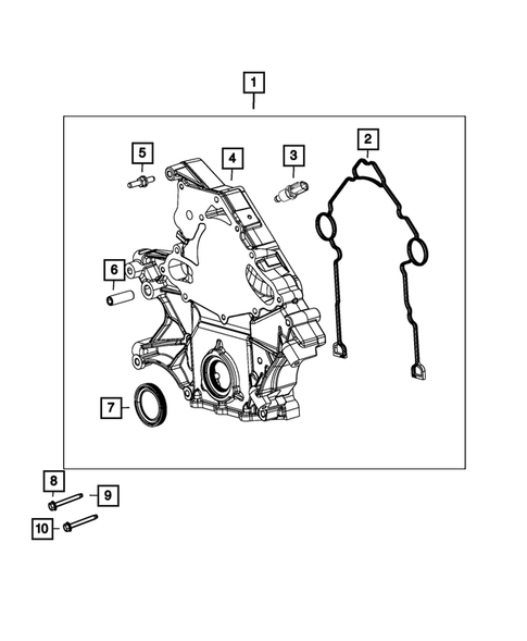 Timing Belt/Chain and Cover and Balance Shaft for 2019 Dodge Charger #0