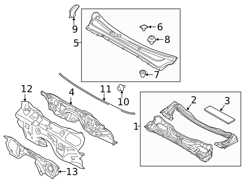 Cowl for 2021 Subaru Legacy #1