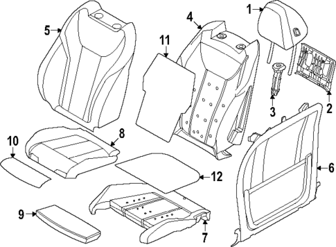 Driver Seat Components for 2024 BMW i4 #2