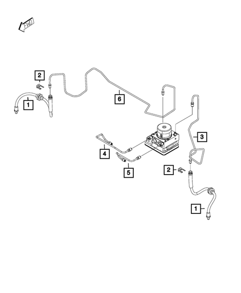 Hydraulic Control Unit, Brake Tubes and Hoses for 2020 Jeep Compass #2