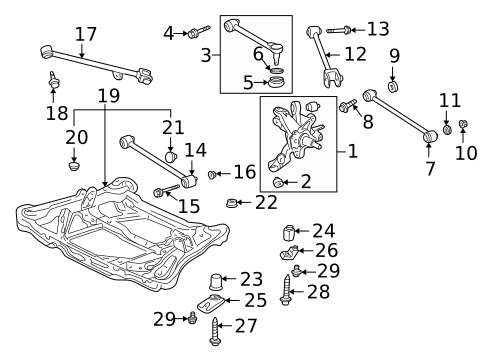 Rear Suspension for 2000 Honda Accord #1