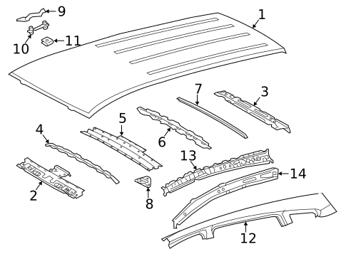 Roof & Components for 2018 Toyota RAV4 #2