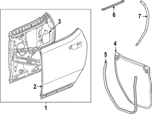 Door & Components for 2025 GMC Hummer EV SUV #2