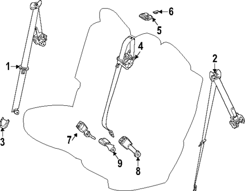 Second Row Seat Belts for 2025 Toyota 4Runner #0