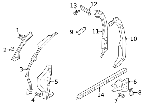 Hinge Pillar for 2019 Nissan TITAN #0