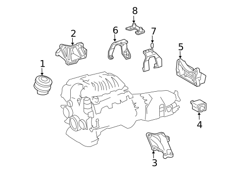 Engine & Trans Mounting for 2009 Mercedes-Benz SL600 #0