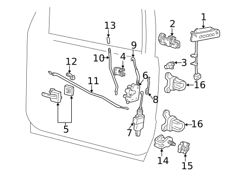 Lock & Hardware for 2001 Ford Explorer Sport Trac #0