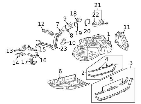 Fuel System Components for 2008 Lexus RX400h #0