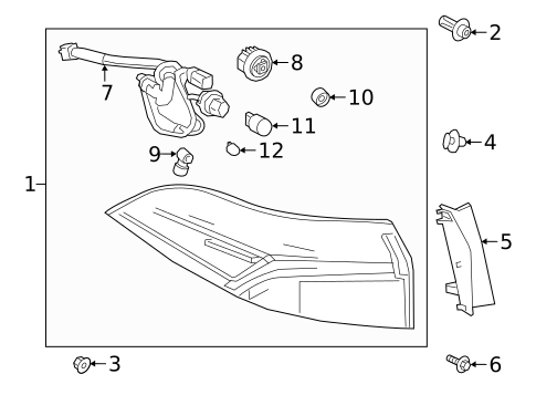 Combination Lamps for 2025 Toyota Corolla #1