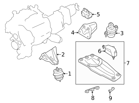 Engine & Trans Mounting for 2019 INFINITI Q70 #0