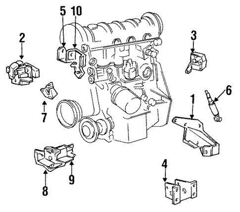Engine & Trans Mounting for 1988 Dodge Caravan #0