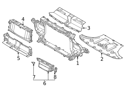 Radiator Support for 2023 Kia EV6 #0