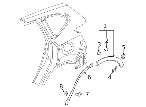 Exterior Trim - Quarter Panel for 2017 Honda CR-V #0
