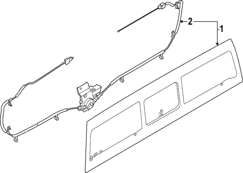 Glass & Hardware - Back for 2023 Ford Maverick #2