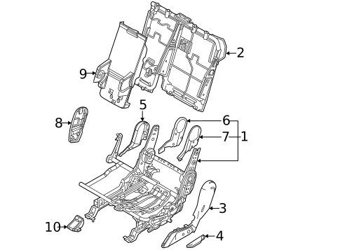 Rear Seat Components for 2023 Kia EV6 #2