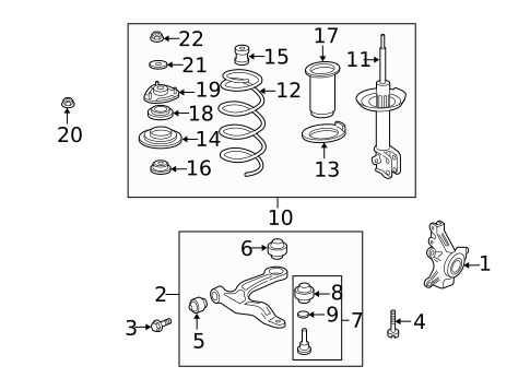 Suspension Components for 2010 Honda Ridgeline #0