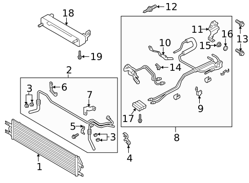 Trans Oil Cooler for 2021 Ford Police Interceptor Utility #1